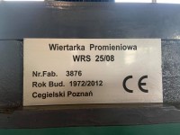 Wiertarka promieniowa WRS 08/25
